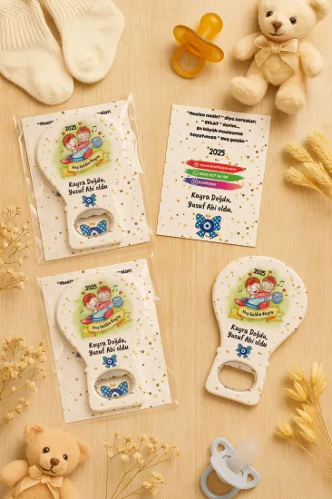 Jelatin Kartlı Bebek Hediyesi Balon Açacak Magnet | Baby Shower – Doğum Günü – Diş Buğdayı