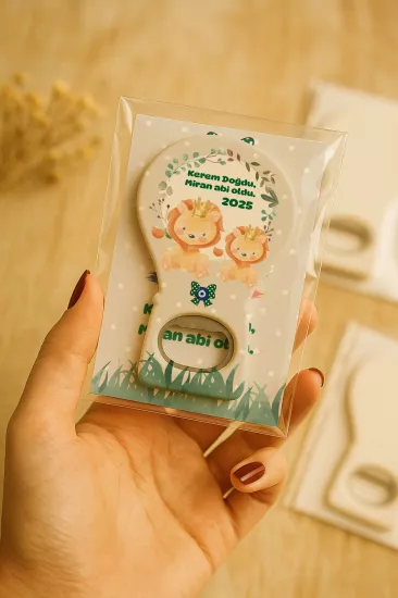 Jelatin Kartlı Bebek Hediyesi Balon Açacak Magnet | Baby Shower – Doğum Günü – Diş Buğdayı