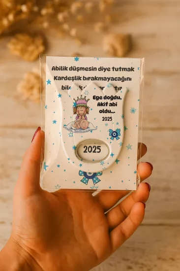 Kişiye Özel Lale Açacak Magnet | Yeni Doğan Bebek Hediyeliği