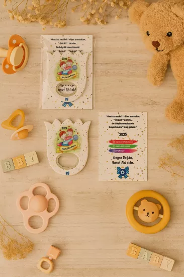 Kişiye Özel Lale Açacak Magnet | Yeni Doğan Bebek Hediyeliği