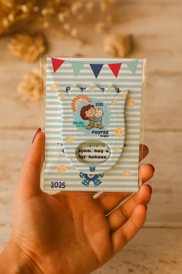 Kişiye Özel Lale Açacak Magnet | Yeni Doğan Bebek Hediyeliği