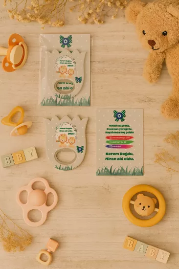 Bebek & Doğum Günü Kartlı Lale Açacak
