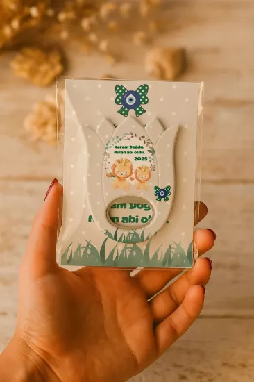 Kişiye Özel Lale Açacak Magnet | Yeni Doğan Bebek Hediyeliği
