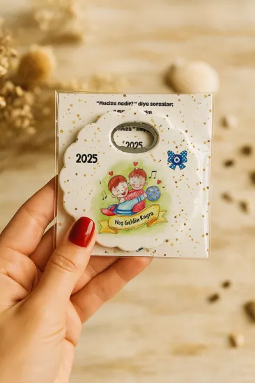Kartlı Papatya Bardak Altlığı Açacak Magnet