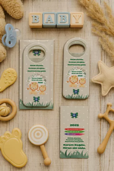 Kişiye Özel Kartlı Uzun Açacak Magnet | Bebek ve Özel Gün Hediyelikleri