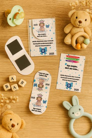 Kişiye Özel Bebek Hediyesi Mıknatıslı Kitap Ayracı