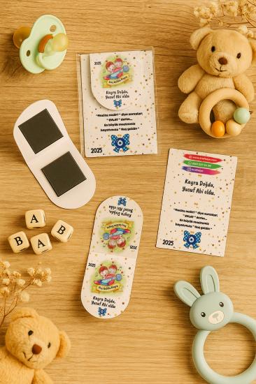 Kişiye Özel Bebek Hediyesi Mıknatıslı Kitap Ayracı