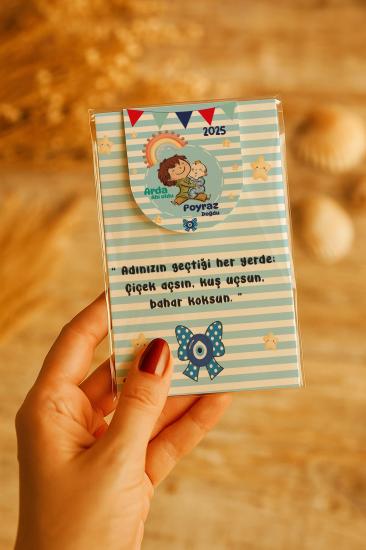 Kişiye Özel Bebek Hediyesi Mıknatıslı Kitap Ayracı