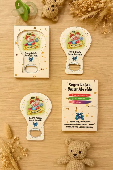 Kutulu Balon Açacak Magnet – Yeni Doğan, Baby Shower, Doğum Günü, Diş Buğdayı Hediyesi