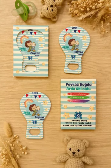Kutulu Balon Açacak Magnet – Yeni Doğan, Baby Shower, Doğum Günü, Diş Buğdayı Hediyesi