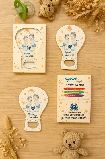 Kutulu Balon Açacak Magnet – Yeni Doğan, Baby Shower, Doğum Günü, Diş Buğdayı Hediyesi
