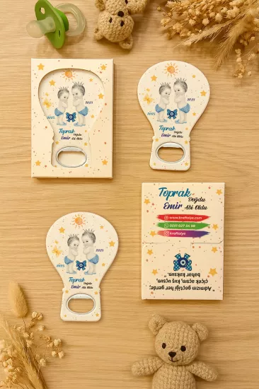 Kutulu Balon Açacak Magnet – Yeni Doğan, Baby Shower, Doğum Günü, Diş Buğdayı Hediyesi