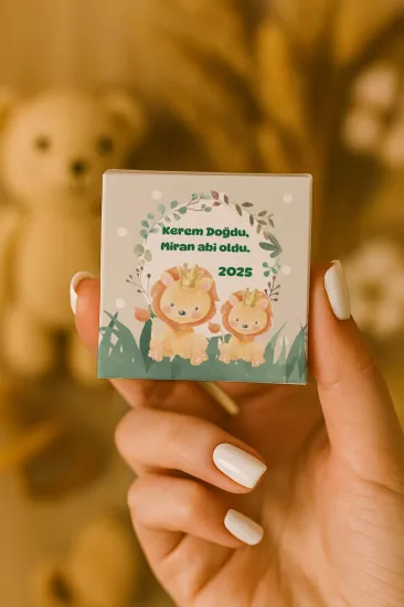 Metal Kutuda Karton Kutulu Madlen Çikolata | Yeni Doğan, Baby Shower, Doğum Günü, Diş Buğdayı Hediyesi