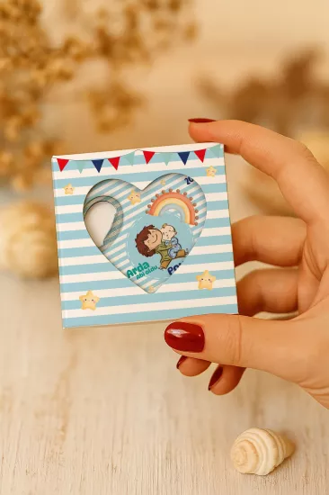 Yeni Doğan, Baby Shower ve Doğum Günü İçin Kutulu Kalp Açacak Magnet