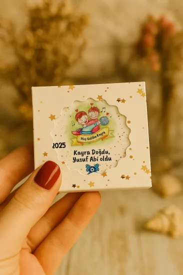 Kişiye Özel Kutulu Kapak Şekilli Açacak Magnet | Özel Gün Hediyelikleri