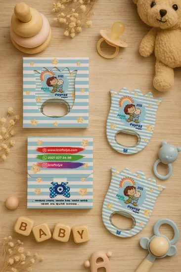 Yeni Doğan, Baby Shower ve Doğum Günü İçin Kutulu Kalp Açacak Magnet