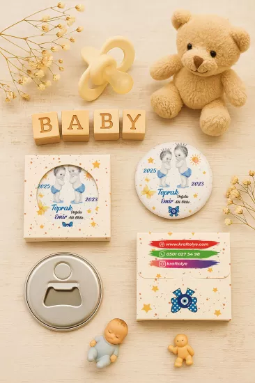 Kişiye Özel Kutulu Metal Açacak Magnet – Doğum Günü, Baby Shower ve Bebek Hediyelikleri