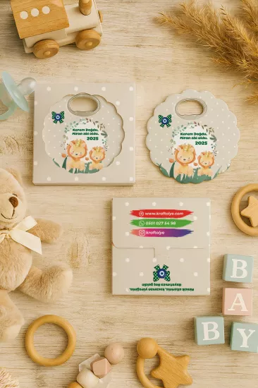 Kutulu Papatya Açacak Magnet – Bebek Hediyesi, Baby Shower, Doğum Günü