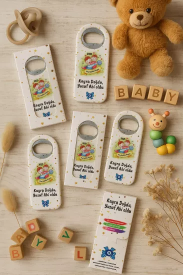 Yeni Doğan, Baby Shower, Doğum Günü Hediyesi Kutulu Açacak Magnet