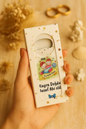 Yeni Doğan, Baby Shower, Doğum Günü Hediyesi Kutulu Açacak Magnet