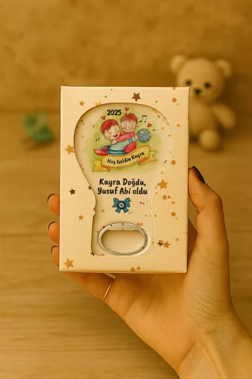 Mühürlü Kutulu Balon Açacak Magnet – Yeni Doğan, Doğum Günü, Baby Shower, Diş Buğdayı Hediyesi
