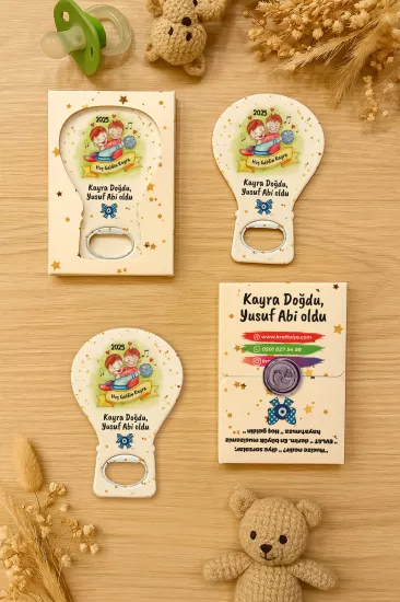 Mühürlü Kutulu Balon Açacak Magnet – Yeni Doğan, Doğum Günü, Baby Shower, Diş Buğdayı Hediyesi