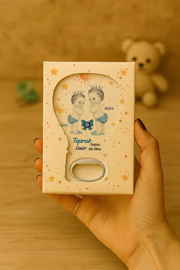 Mühürlü Kutulu Balon Açacak Magnet – Yeni Doğan, Doğum Günü, Baby Shower, Diş Buğdayı Hediyesi