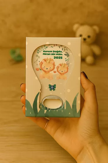 Mühürlü Kutulu Balon Açacak Magnet – Yeni Doğan, Doğum Günü, Baby Shower, Diş Buğdayı Hediyesi