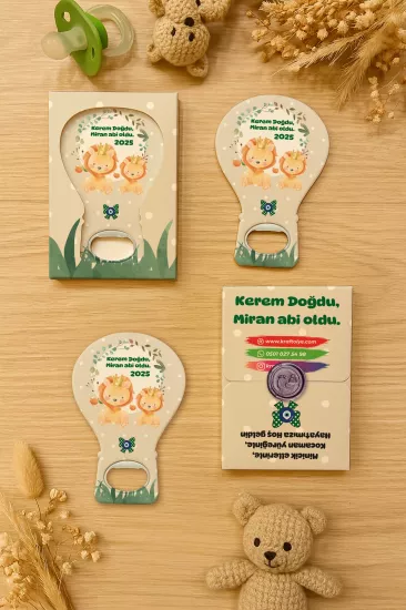 Mühürlü Kutulu Balon Açacak Magnet – Yeni Doğan, Doğum Günü, Baby Shower, Diş Buğdayı Hediyesi