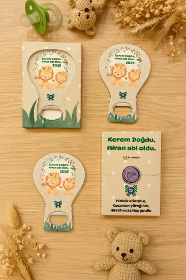 Mühürlü Kutulu Balon Açacak Magnet – Yeni Doğan, Doğum Günü, Baby Shower, Diş Buğdayı Hediyesi