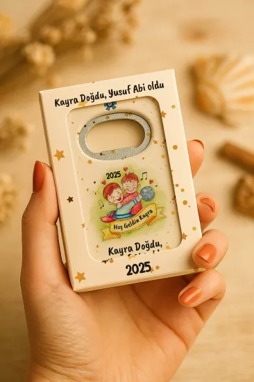 Mühürlü Açacak Magnet – Bebek Hediyesi