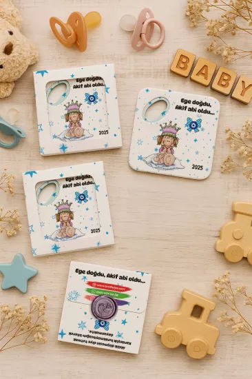 Mühürlü Kutulu Bebek Hediyelikleri | Kişiye Özel Metal Açacak Magnet
