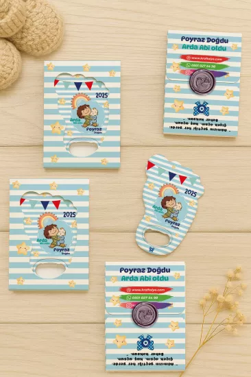 Mühürlü Ayak İzi Magnet | Bebek Hediyelikleri