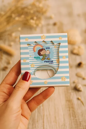 Mühürlü Kutulu Kalp Açacak Magnet | Baby Shower, Yeni Doğan ve Özel Gün Hediyesi