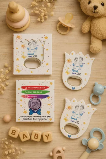 Mühürlü Kutulu Lale Açacak Magnet Hediyelik