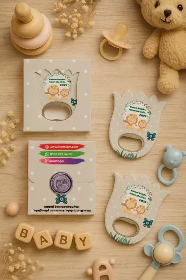Mühürlü Kutulu Kalp Açacak Magnet | Baby Shower, Yeni Doğan ve Özel Gün Hediyesi
