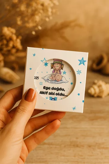 Mühürlü Kutulu Bebek Hediyelikleri | Kişiye Özel Metal Açacak Magnet