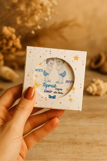 Mühürlü Kutulu Bebek Hediyelikleri | Kişiye Özel Metal Açacak Magnet