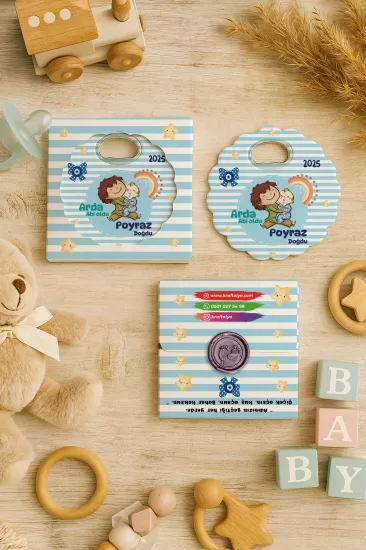 Mühürlü Kutulu Papatya Açacak Magnet – Bebek Hediyesi, Baby Shower, Doğum Günü