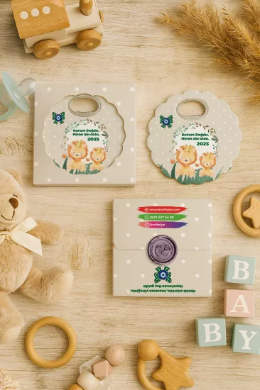 Mühürlü Kutulu Papatya Açacak Magnet – Bebek Hediyesi, Baby Shower, Doğum Günü