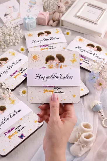 Bebek & Doğum Günü Ahşap Bardak Altlıkları