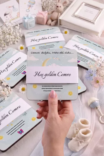 Bebek & Doğum Günü Ahşap Bardak Altlıkları