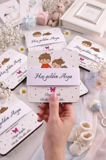 Bebek & Doğum Günü Ahşap Bardak Altlıkları