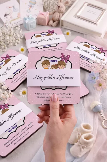 Bebek & Doğum Günü Ahşap Bardak Altlıkları