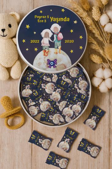 Kişiye Özel Metal Kutulu Madlen Çikolata – Doğum Günü & Baby Shower