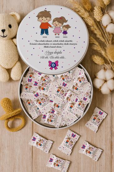 Kişiye Özel Metal Kutulu Madlen Çikolata – Doğum Günü & Baby Shower