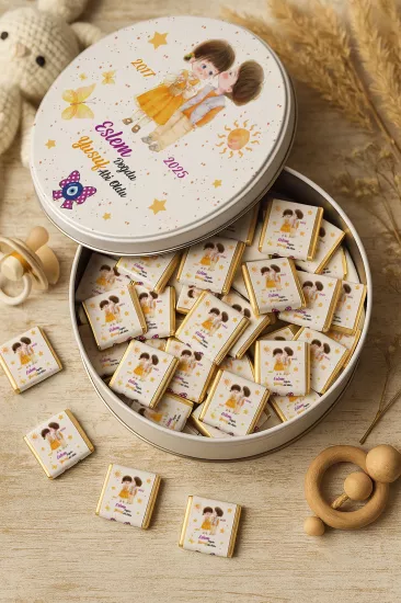 Kişiye Özel Bebek Hediyelikleri | Sargılı Madlen Çikolata | Yeni Doğan – Baby Shower – Doğum Günü – Diş Buğdayı