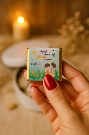 Kişiye Özel Bebek Hediyelikleri | Sargılı Madlen Çikolata | Yeni Doğan – Baby Shower – Doğum Günü – Diş Buğdayı