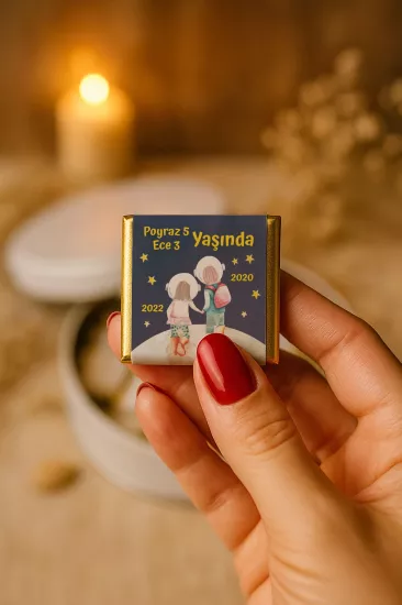 Kişiye Özel Bebek Hediyelikleri | Sargılı Madlen Çikolata | Yeni Doğan – Baby Shower – Doğum Günü – Diş Buğdayı