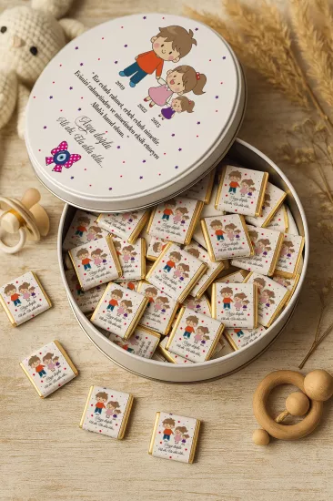 Kişiye Özel Bebek Hediyelikleri | Sargılı Madlen Çikolata | Yeni Doğan – Baby Shower – Doğum Günü – Diş Buğdayı